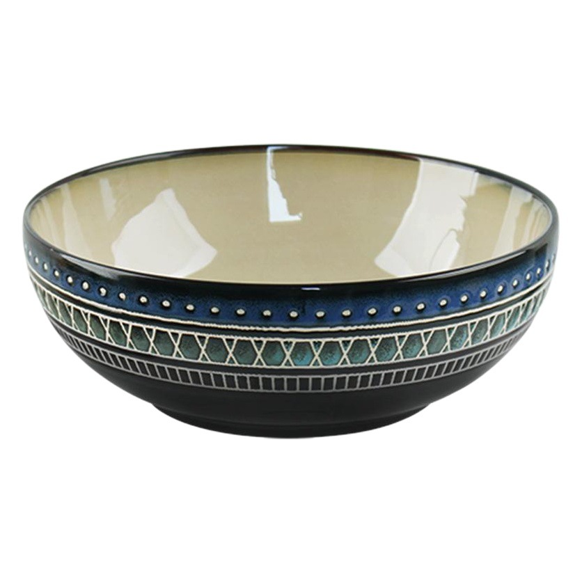 Patrón DE RELIEVE nórdico creativo vajilla de cerámica hogar traje plato pasta plato sopa fideos tazón de arroz tazón de pescado plato grande tazón