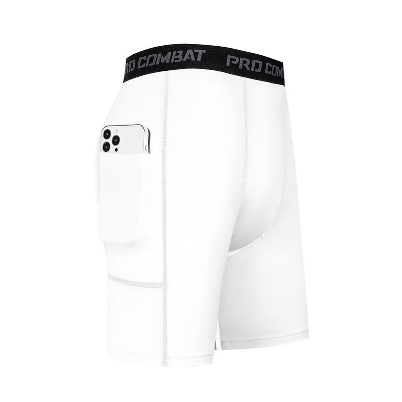 Men's Pro Fitness Shorts with Pockets, Sports Running Training, Sweat-Wicking, Quick-Drying, Stretchy Tight Shorts Men's Pro Fitness Shorts with Pockets, Sports Running Training, Sweat-Wicking, Quick-Drying, Stretchy Tight Shorts