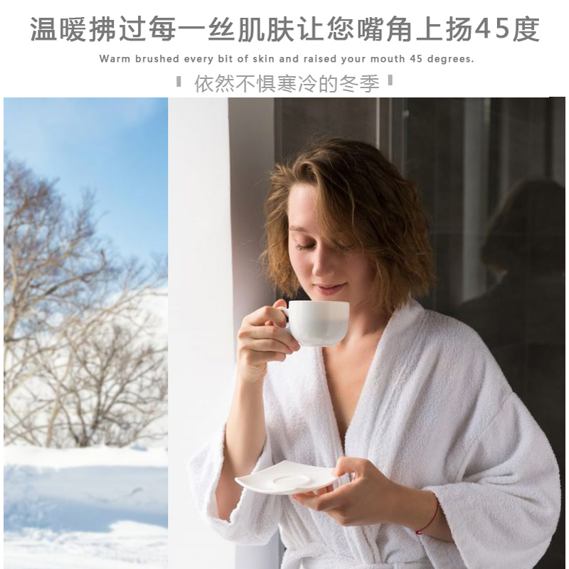 QTB6 목욕 가운 수건 소재 퓨어 코튼 여성용 겨울 성인 호텔 긴 흡수 빠른 건조 잠옷 남성용 두꺼운