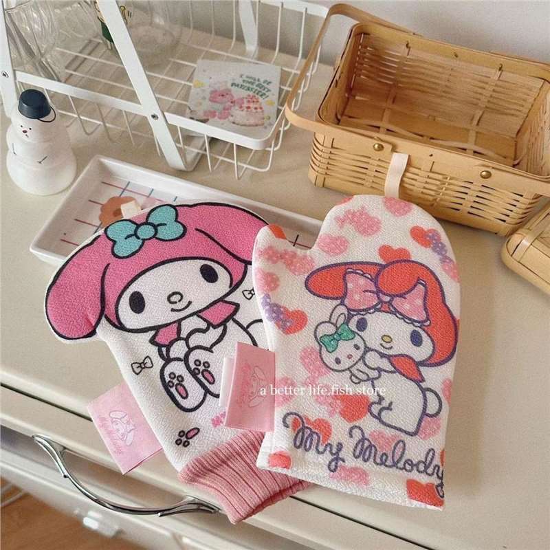 可爱澡巾卡通女士美乐蒂儿童搓澡强力家用神器下泥洗澡沐浴手套