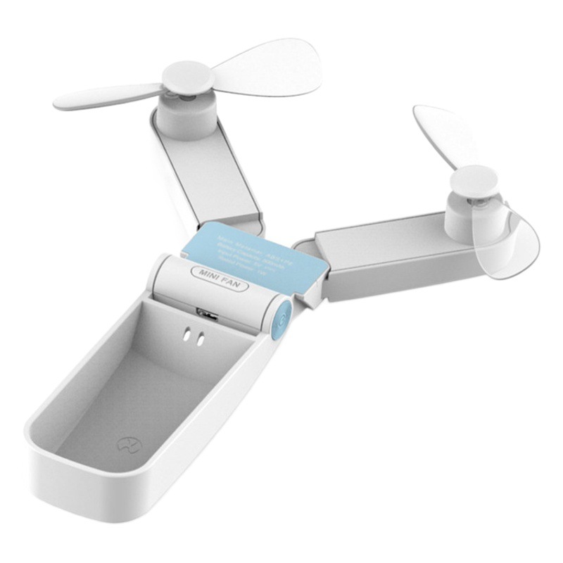 Ventilador plegable de doble cabezal USB para viajes