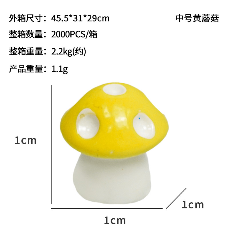 Spot al por mayor hongo pequeño musgo decoración de resina de micro paisaje joyería suculente botella ecológica conjunto de hongos de bricolaje