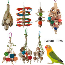 鹦鹉啃咬用品鸟站杆鸟笼内装饰杨桃藤球玩具磨嘴解闷益智咬串