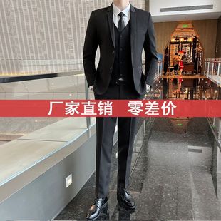 High-End Textured Suit Men's Korean Style Slim Top Jacket Best Man Groom Wedding Business Professional Formal Suit
