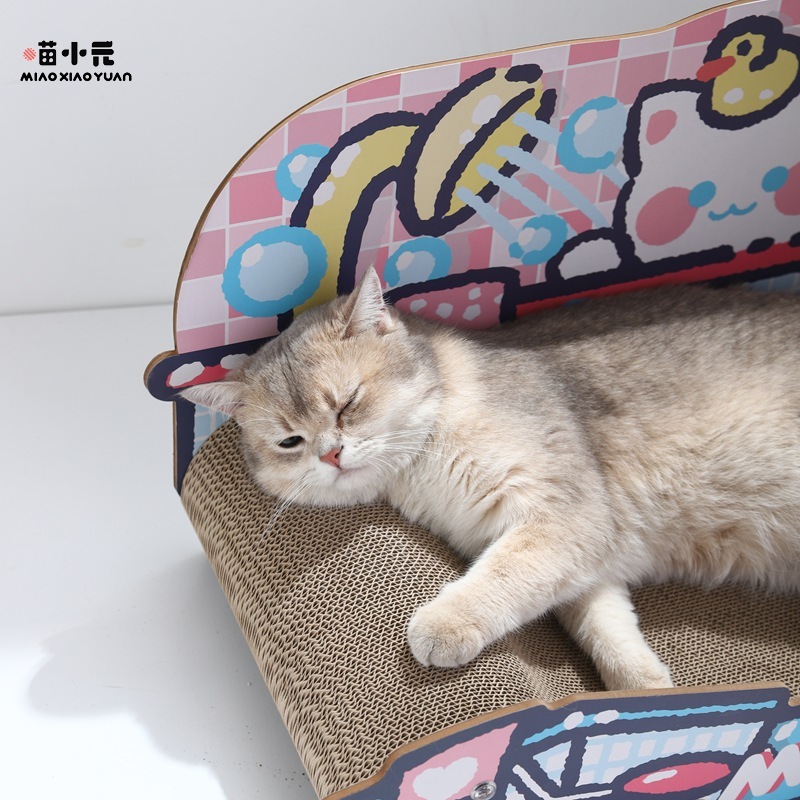 MEOWXIUANYUAN | 香りのよいソファ猫スクラッチボード、耐摩耗性段ボール、欠けにくい猫の巣、猫の爪ボード、傷つきにくい猫のおもちゃ|undefined