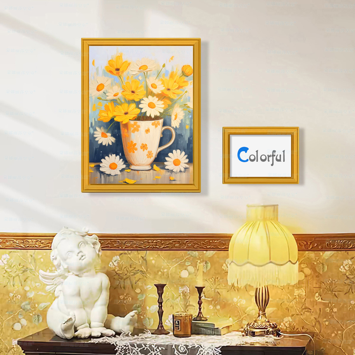 Mona Lisa flores en el jarrón real de bordado cruzado nuevas pequeñas piezas de flores minimalistas sala de estar línea hecha a mano image 2
