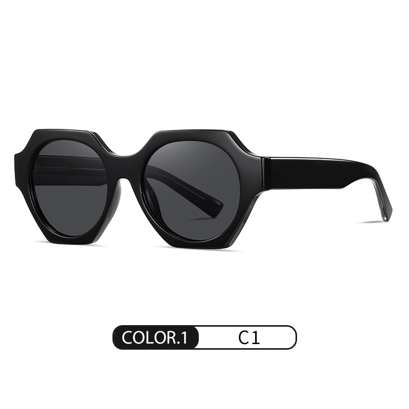 Nuevas gafas de sol polarizadas de placa S26106 Vintage polígono de placa antiazul gafas de sol de protección solar para exteriores