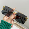 Fashionable square sunglasses, glasses, 2023 collection