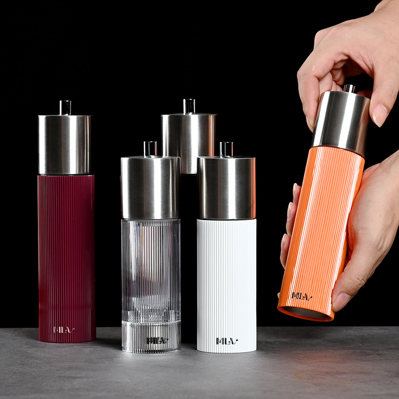 Molinillo de pimienta manual doméstico molino de polvo botella de condimento artefacto comercial fresco molino de pimienta molino de sal marina