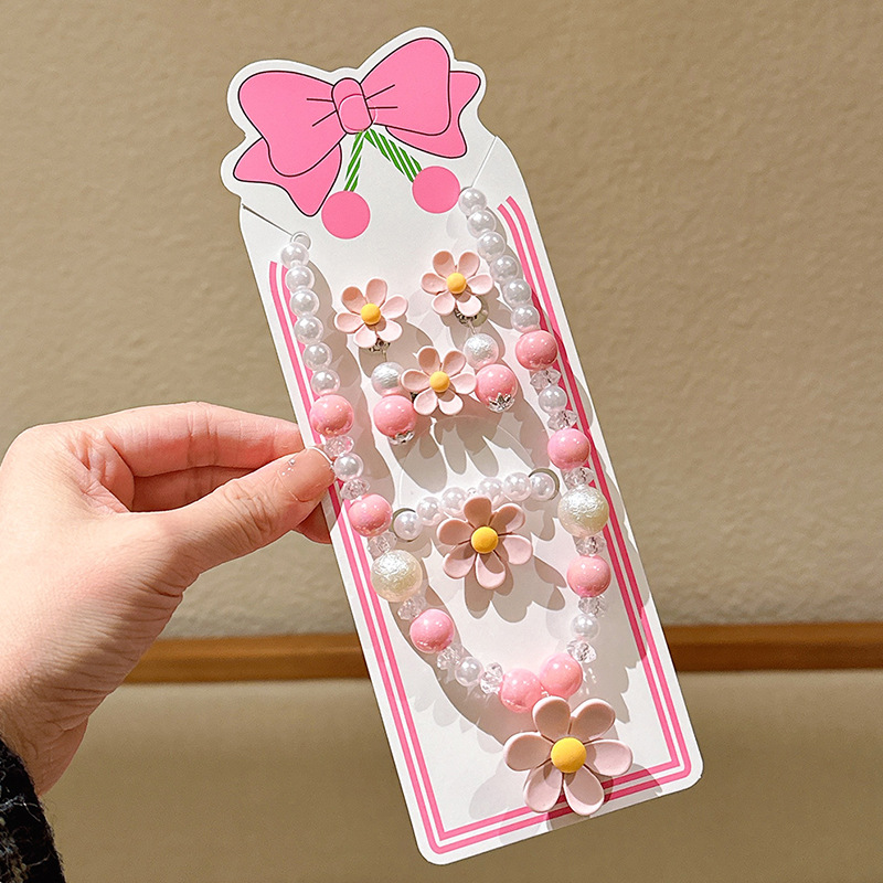 핑크색 작은 주름 국화 가성비 5종 세트(골판지 포함)