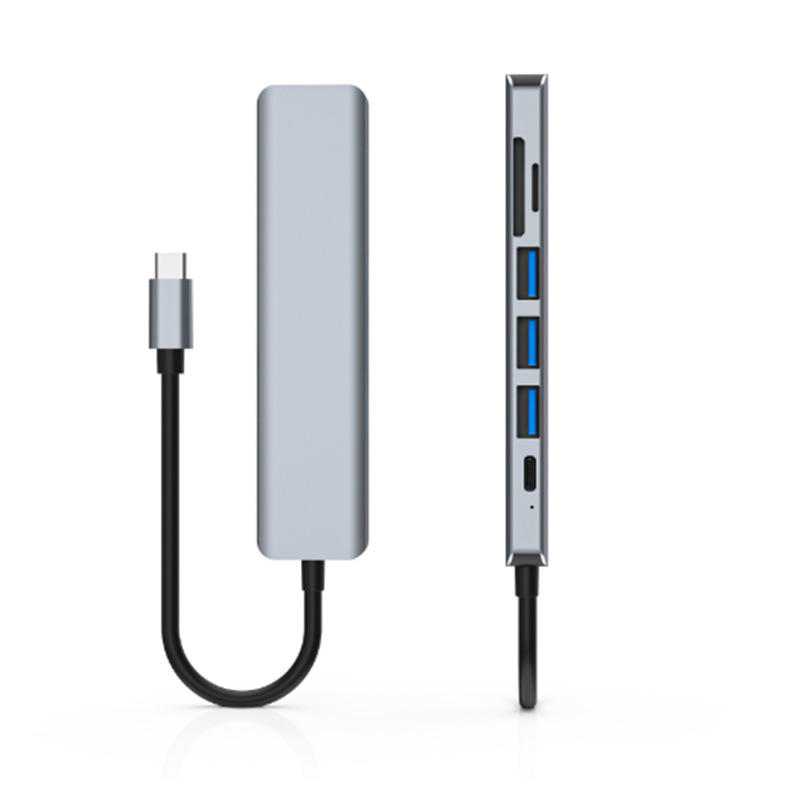 Cross-border Type-C Expansion Dock for MacBook Pro, Phone, Laptop - 7-in-1 Expansion Dock, Computer Hub