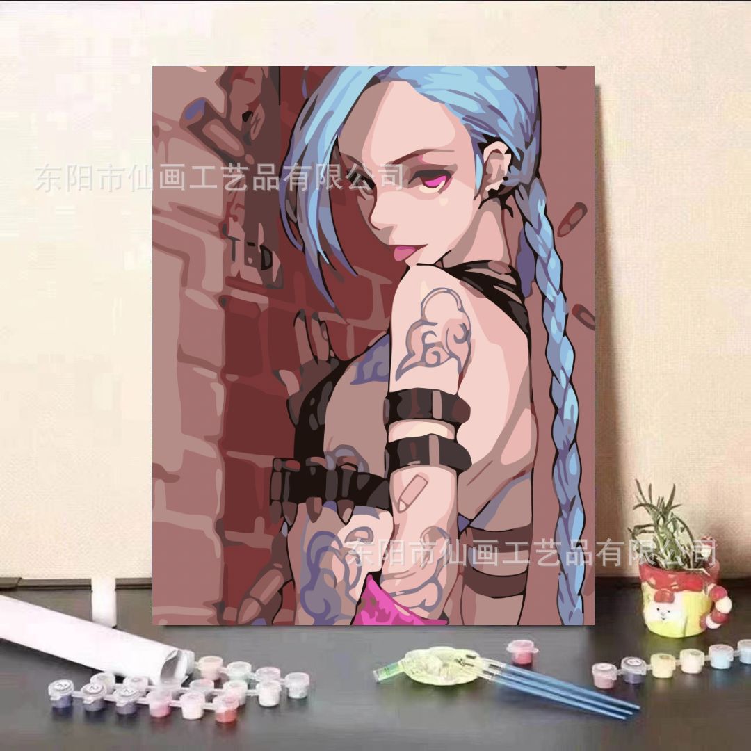 Guardia dulce serie de animación de pintura al óleo digital DIY moderna minimalista para niños fábricas de pintura al óleo de relleno al por mayor