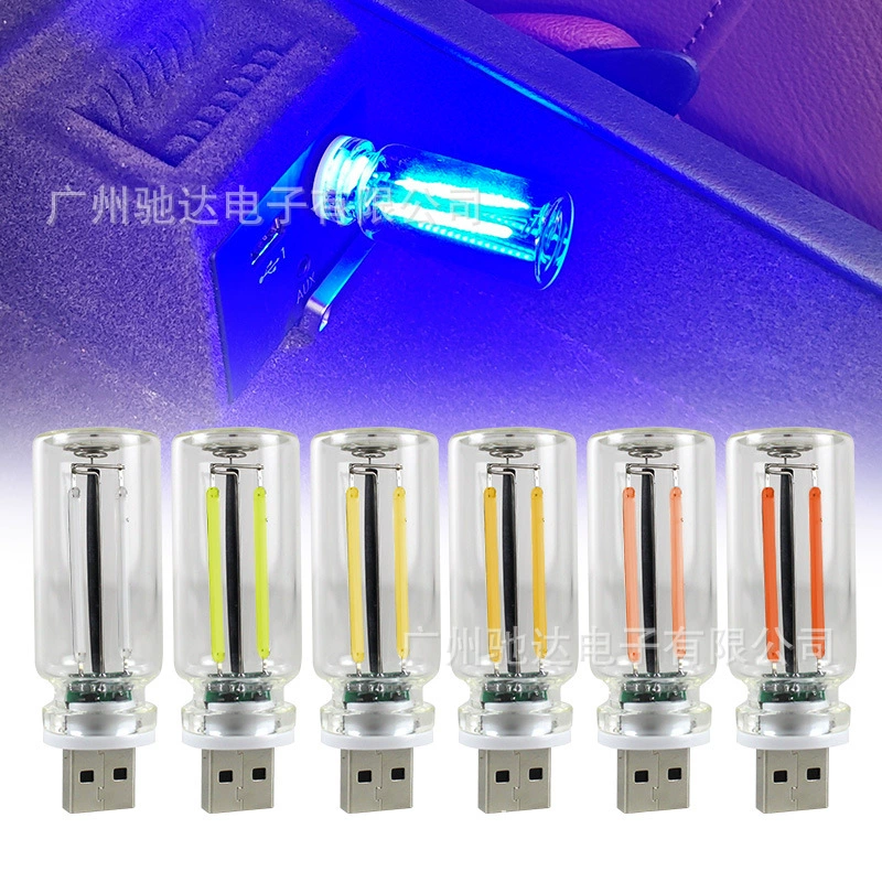 Новый USB-ночник для автомобиля, декоративная подсветка, атмосферная лампа для авто, керамическая светодиодная лампа в стеклянном корпусе, романтическая прикроватная лампа с сенсорным управлением