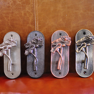 厂家直销跨境货源荷花中式款窗帘挂钩窗帘墙钩壁钩