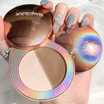 GlamColour魔法色彩双色修容盘粉高光阴影两用一体盘侧影鼻影粉饼|ms