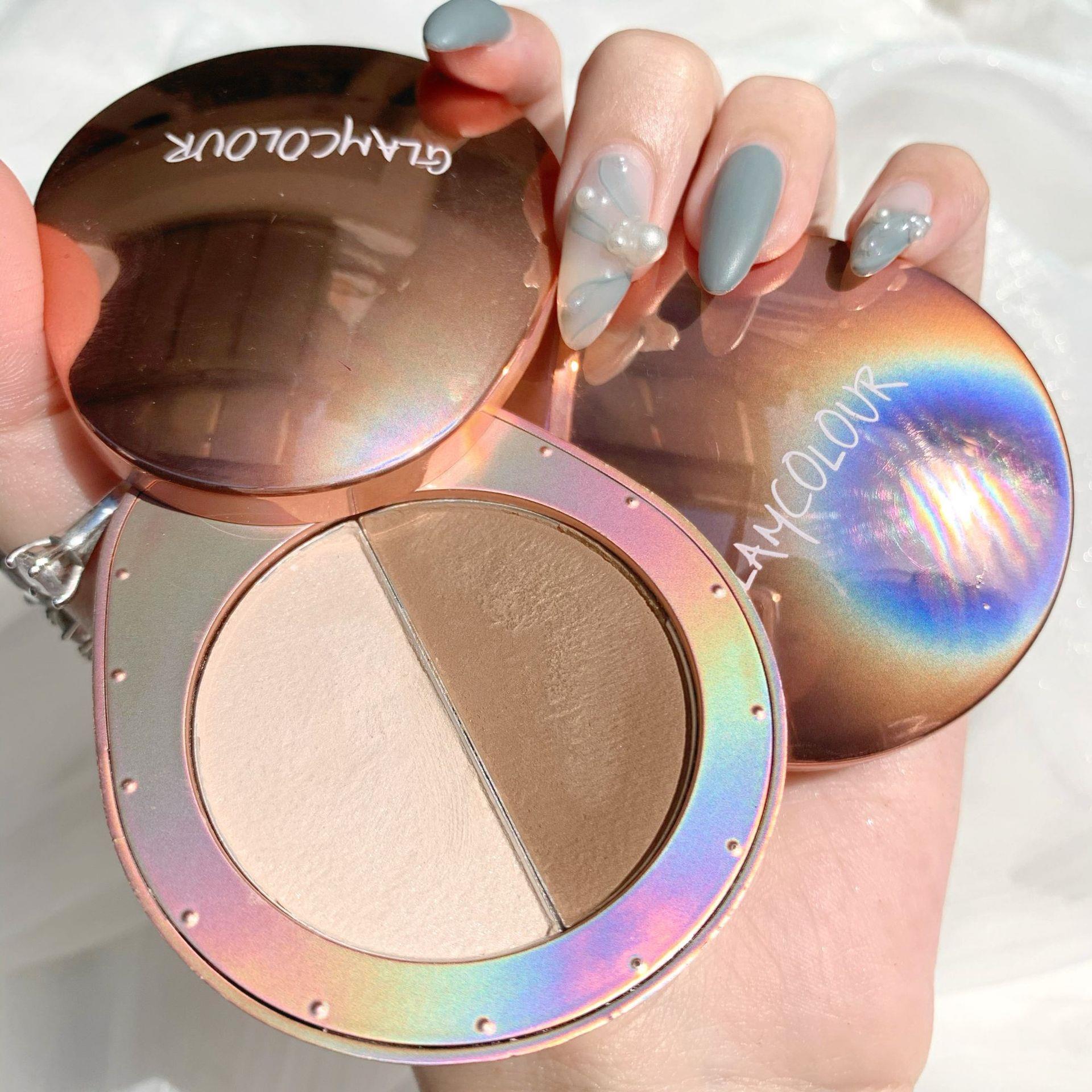 GlamColour魔法色彩双色修容盘粉高光阴影两用一体盘侧影鼻影粉饼|ms