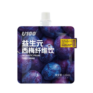 【U100】益生元西梅果汁纤维饮120ml袋