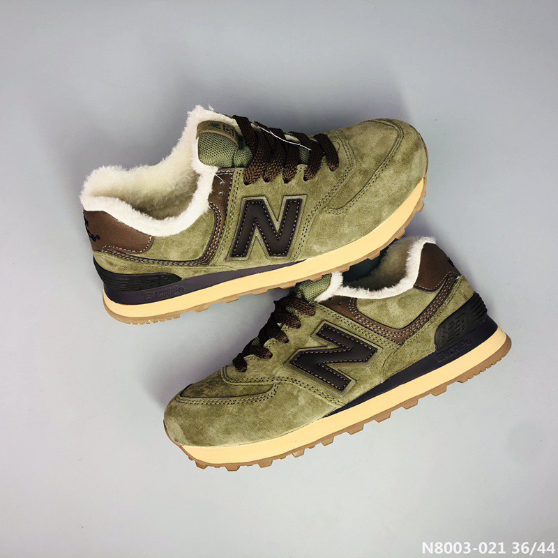 Zapatos Pitian al por mayor caliente NB574 otoño y invierno cerdo con capa de cabeza de lana más zapatos de correr casuales para hombres y mujeres