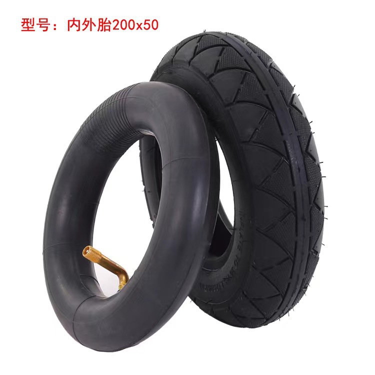 10寸电动滑板车轮胎200x50电动车实心胎8寸免充气实心胎厂家供应