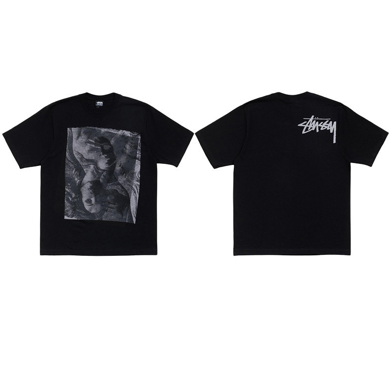High-end ST Stussy summer fashion new model short-sleeve T-shirt with Venus portrait print, unisex High-end ST Stussy summer fashion new model short-sleeve T-shirt with Venus portrait print, unisex