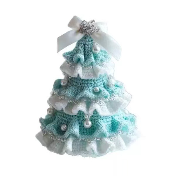 跨境DIY Crochet Christmas Tree Kit 手工DIY钩针圣诞树套件装|undefined