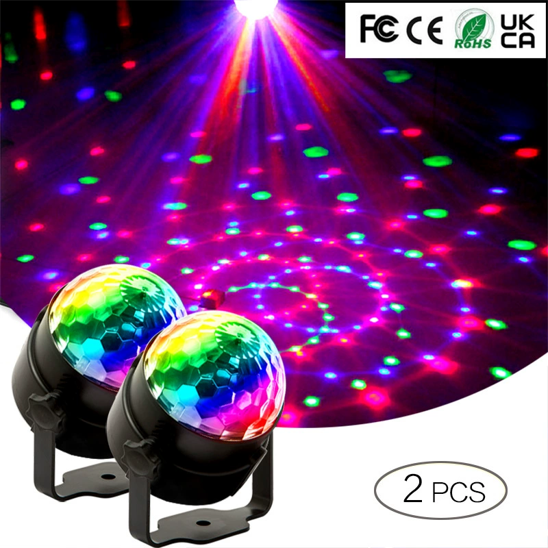 USB-светильник «волшебный шар», голосовое управление, лазерный свет для караоке, сценический свет, 2 шт., лучевой светильник, светодиодный, интеллектуальное голосовое управление