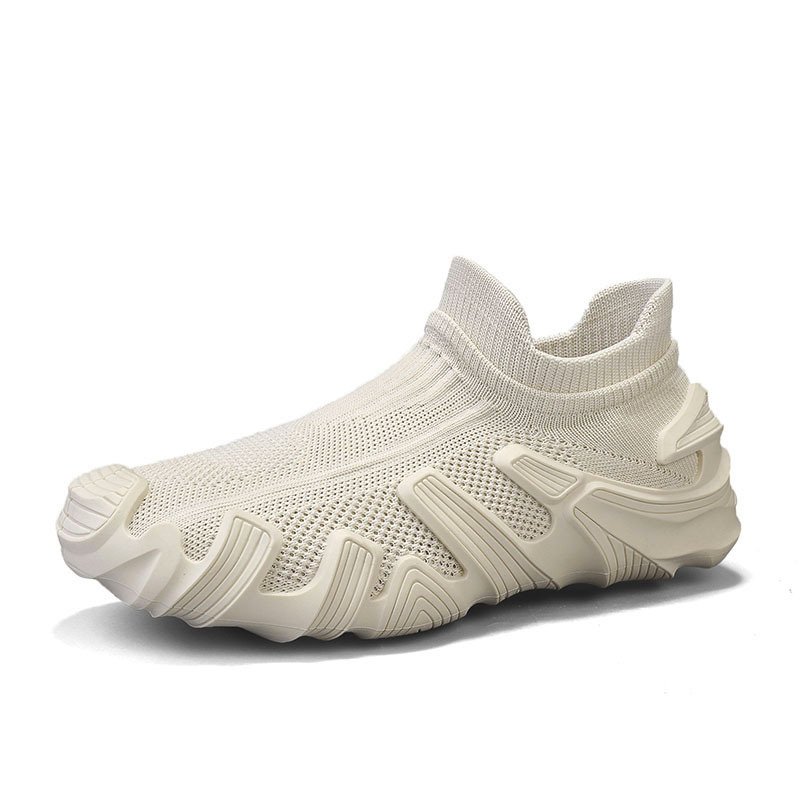 2025 otoño combinación de calcetines en vivo zapatos volcánicos zapatos mecánicos transpirables zapatos de coco zapatos casuales para hombres