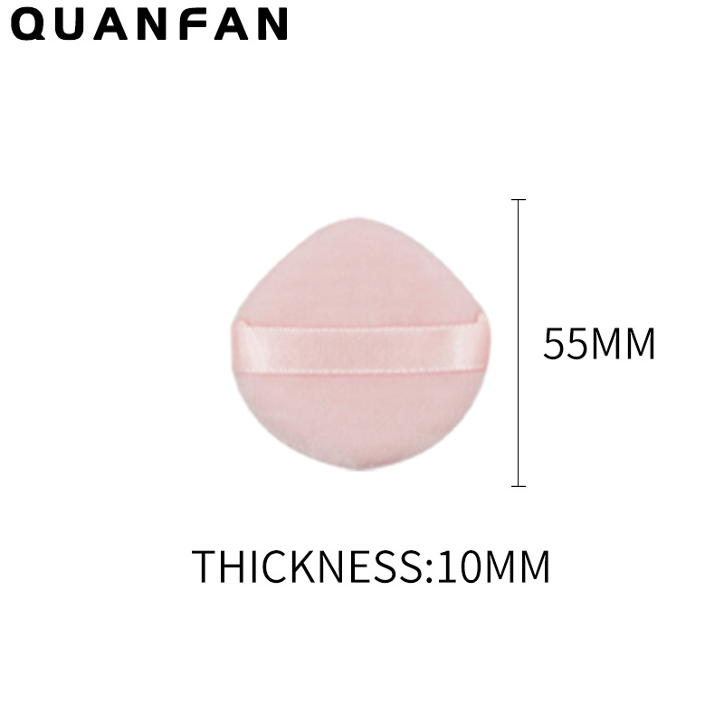 Suministro directo transfronterizo triángulo pequeño cuadrado redondo corazón melocotón polvo seco miel en polvo maquillaje multicolor material de pelo corto súper suave