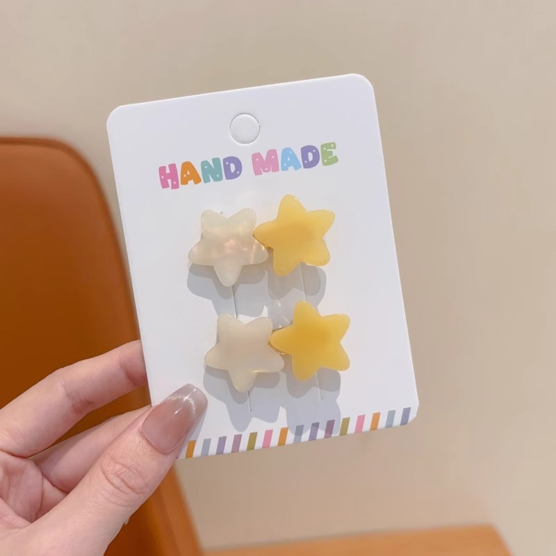 Niños lindos clips de cabello suave estrella de dibujos animados clips de pestañas niñas dulces no dañan el cabello lateral clip de cabello rotos boca de pato