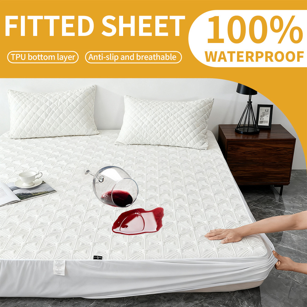 for Foreign Trade, Waterproof Dustproof Protector With Quilted Padding, Thickened Mattress Urine-proof And_voghion.com
