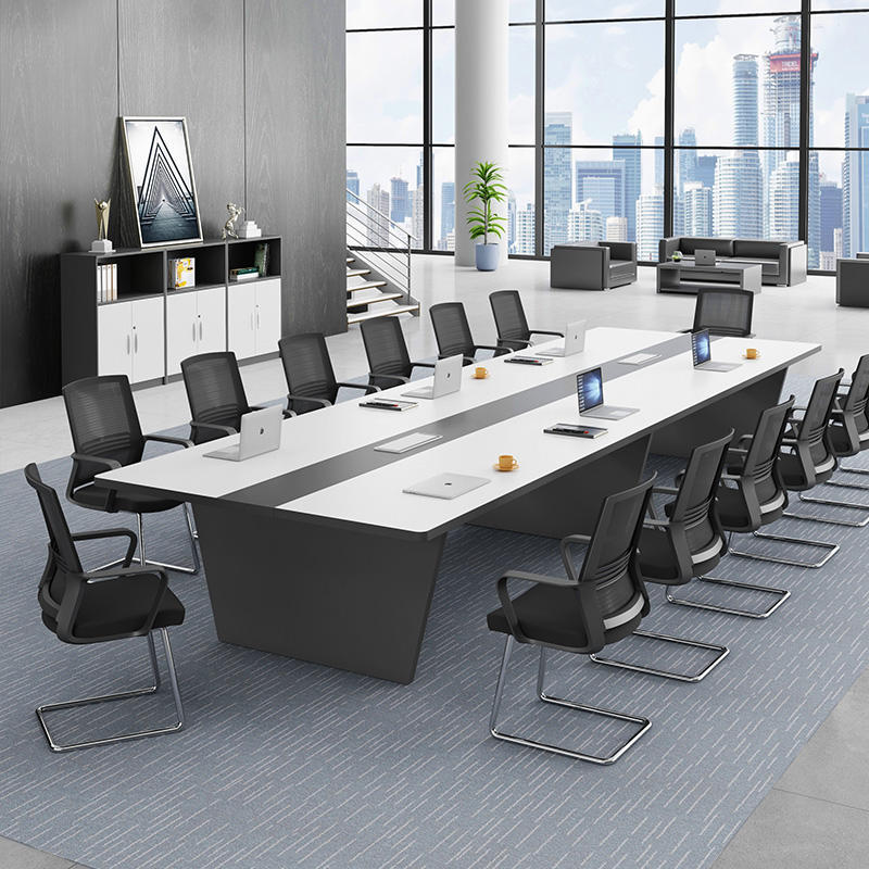 Conference Table Long Table Simple Modern Large Training Table Plate Type Rectangular Long Table Office Desk and Chair Office Furniture