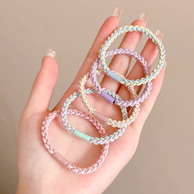 Cuerdas de cabello de alta elasticidad sin costura, anillo de cabello de cola de caballo, cuerdas de cabello de correa femenina, cuerdas de cabello de bola simple, cubierta de cuero cabelludo