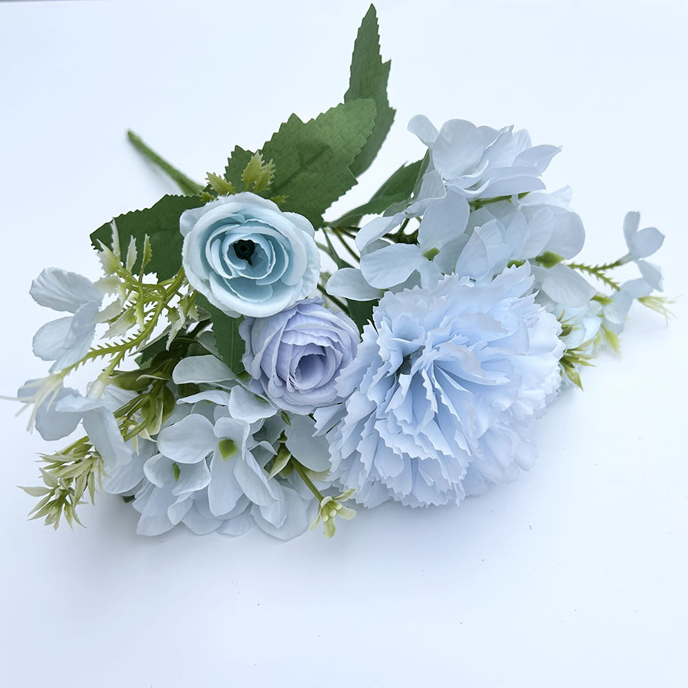 Artificial flower carnation combination flower home table small rose  flower soft Nordic hydrangea_voghion.com