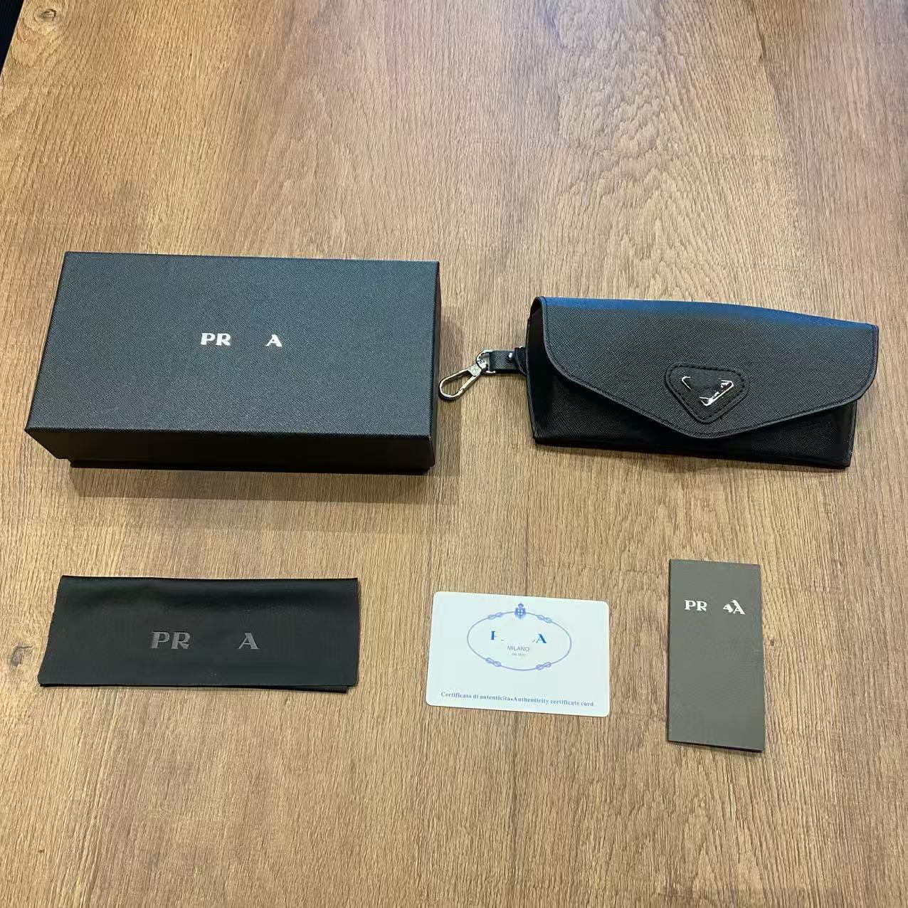 Inventario al por mayor nueva caja de gafas de alta calidad, caja de gafas de sol de alta gama, caja de gafas de sol, caja de paquete completa