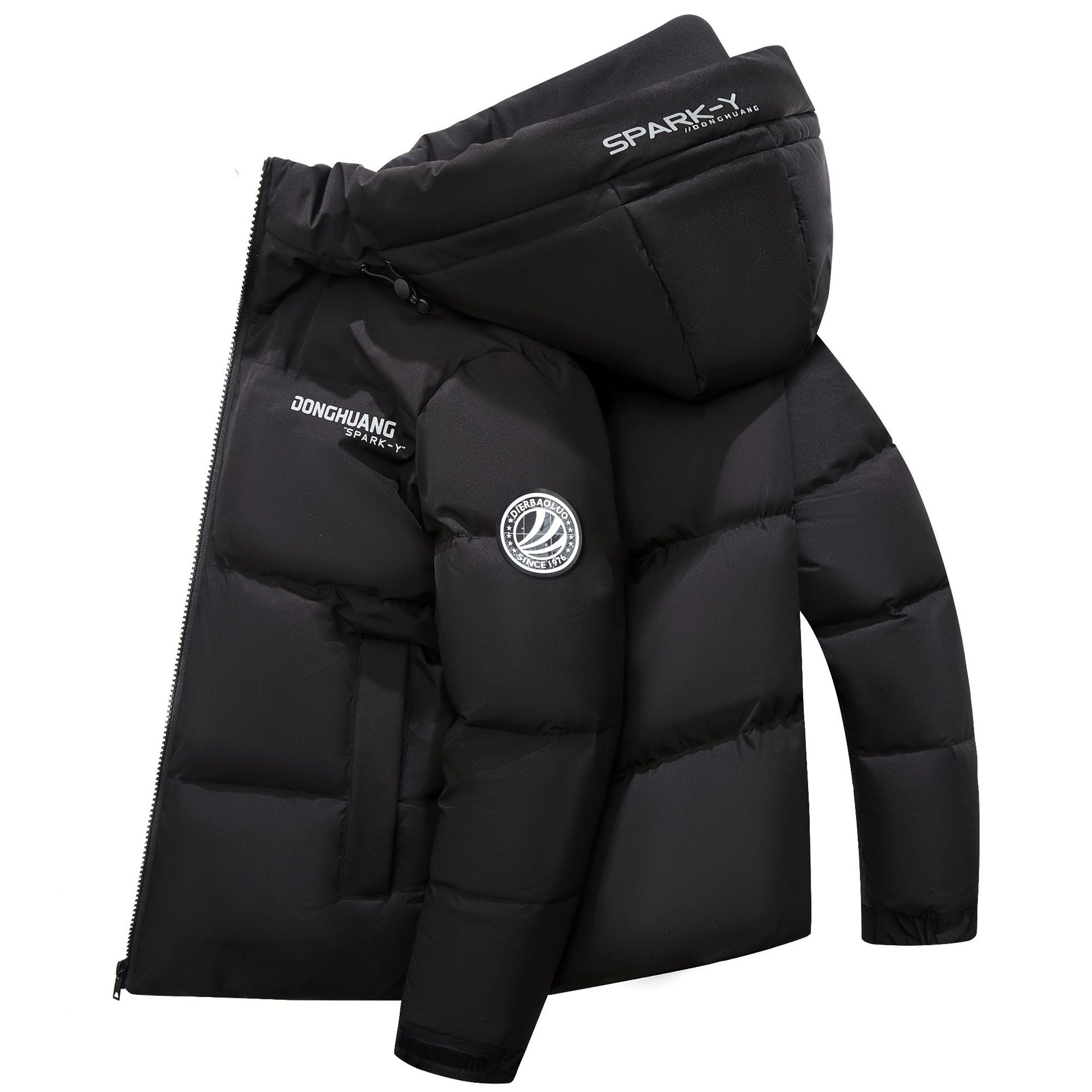 Herrenbekleidung Outdoor verdickte Herren Mantel Jacke kurze Kapuze Mantel Jacke Jugend lässig warme Jacke_voghion.com