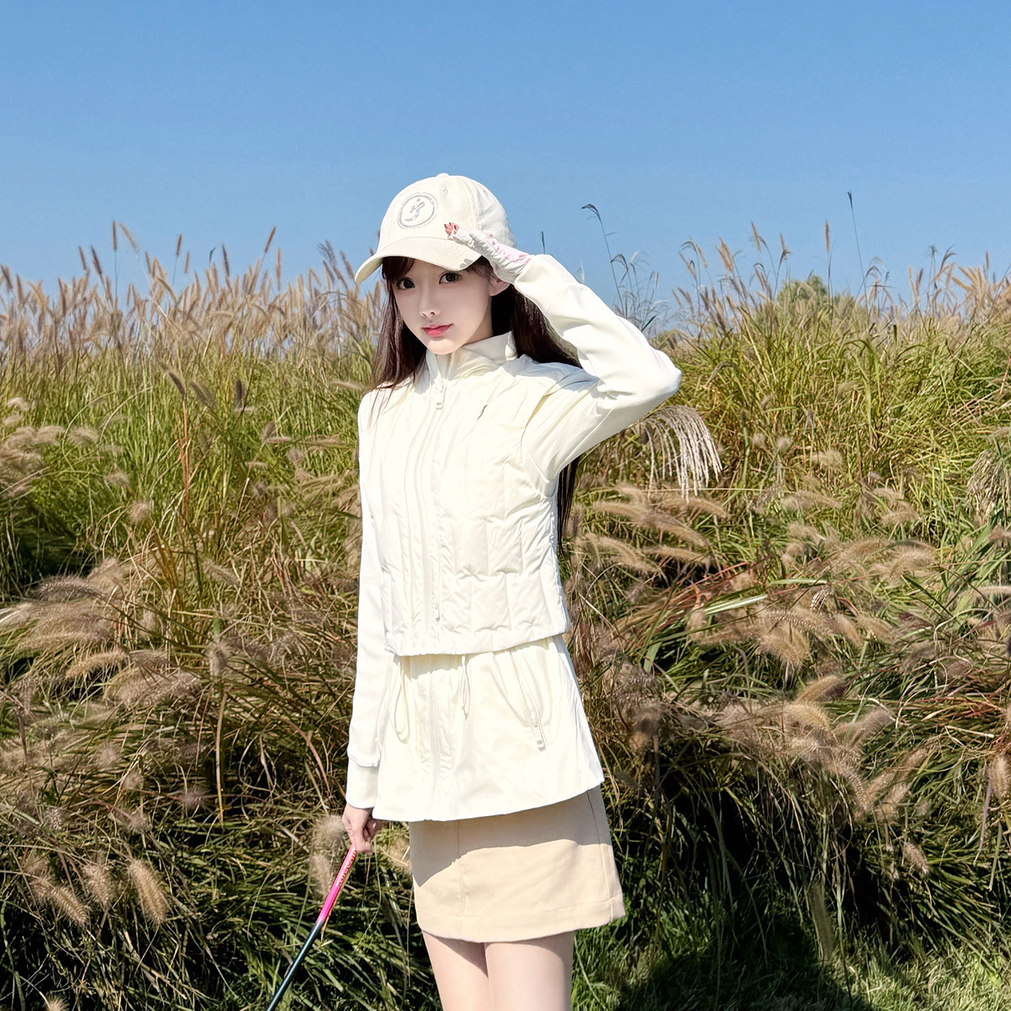 Tashi Golf Warm Slim Slim Goose down Jacket Women's Golf Vest Three-In-One Long-Sleeved Top