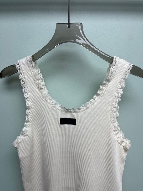 Nanyou Haute Couture 2025 新しい夏スタイル多用途ニットベストシンプルなレタースリムスタイルカラーブロックガーリースタイル|undefined