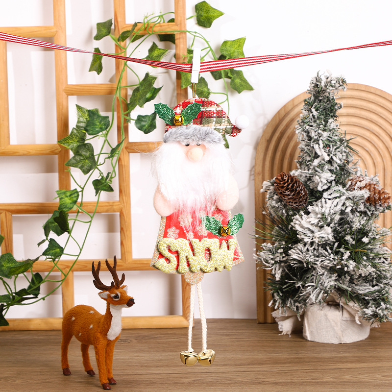 Kit de adornos navideños de tela, colección de colgantes para árbol de Navidad y regalos