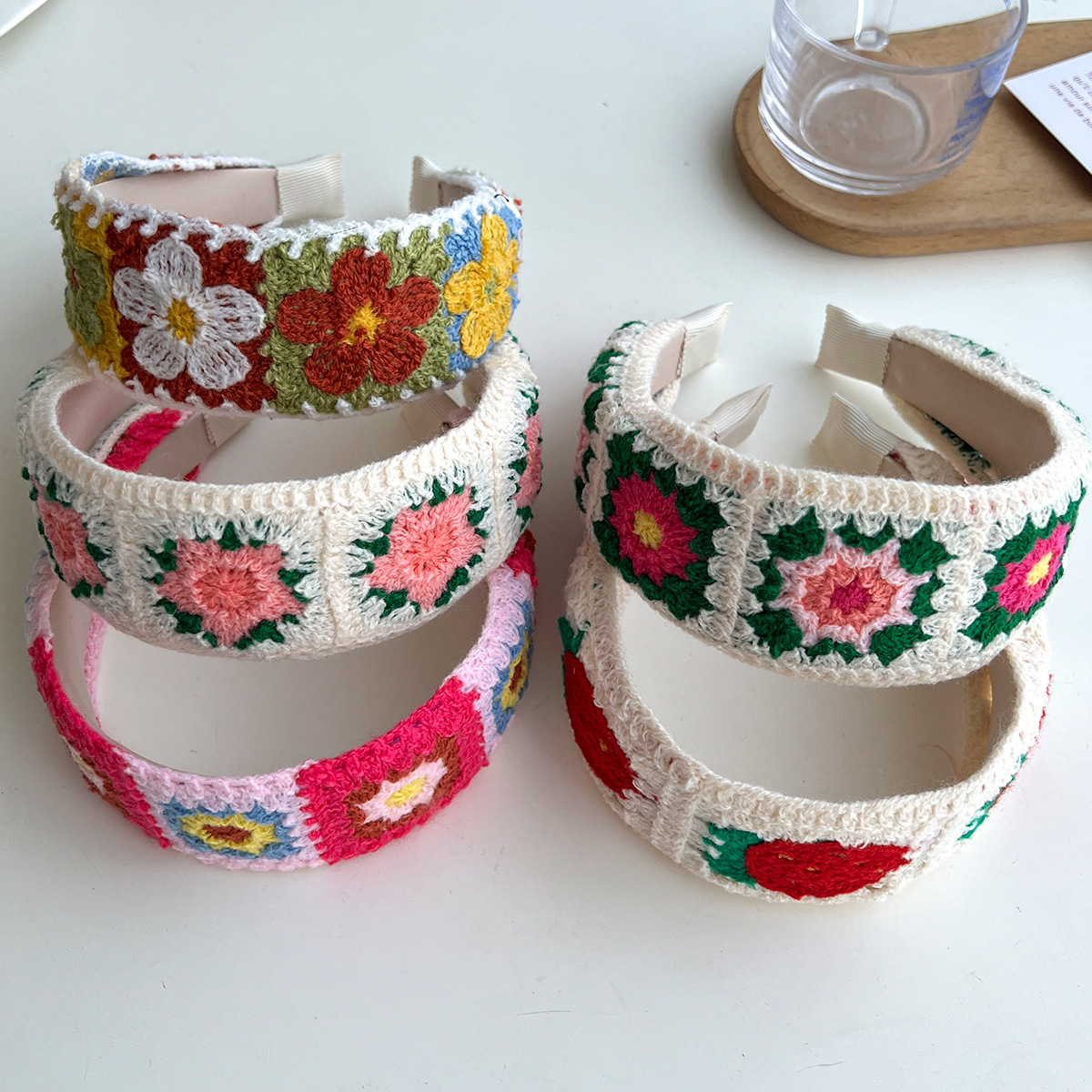 Casual, Holiday Occasion Vacation Sweet Women's Embroidery Knot Flower Knit Hair Band