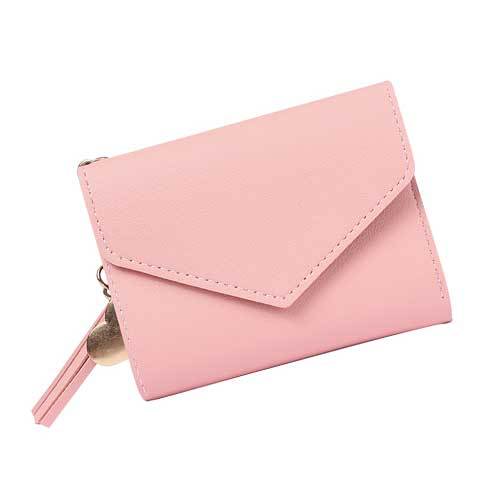 Monedero con borla estilo coreano, cartera corta de tres pliegues para mujer, venta directa de fábrica, popular en plataformas de comercio exterior
