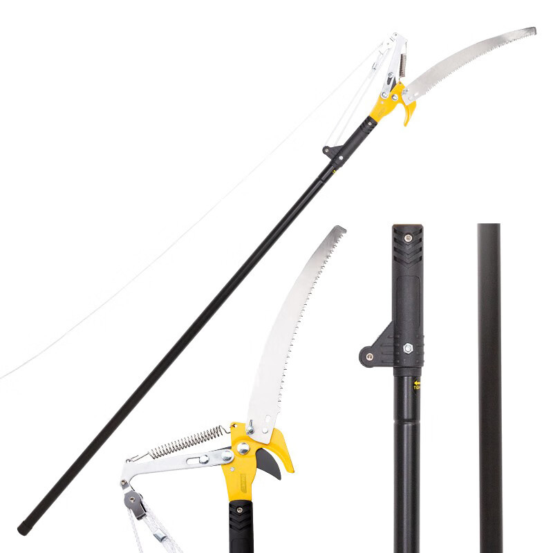 得力工具280cm四滑轮SK5钢刀头可伸缩高空剪高枝剪高枝剪