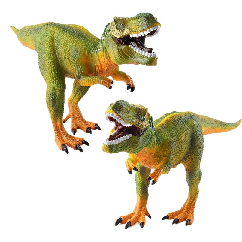 Nuevo Producto Transfronterizo, Modelo de Dinosaurio Jurásico Realista para Niños, Figura de Triceratops y Brontosaurio de Goma Suave Rellena de Algodón