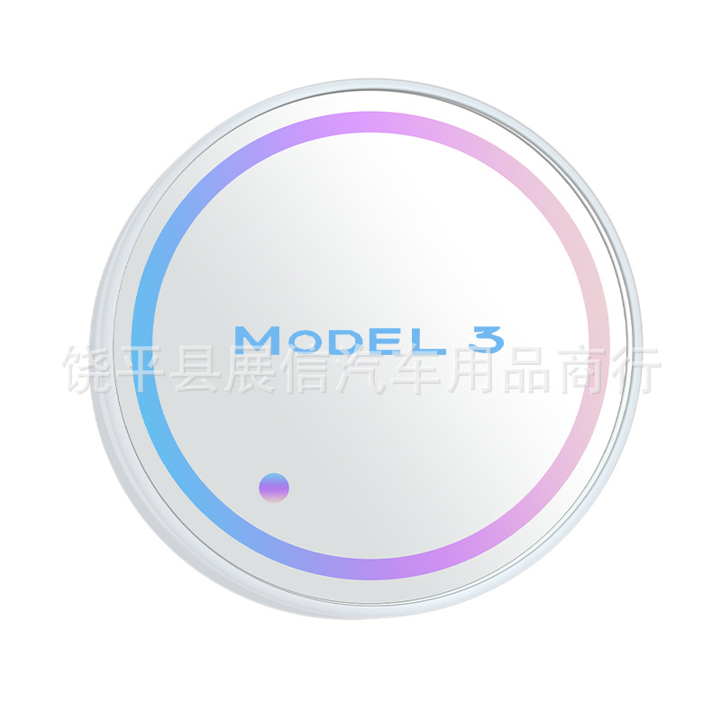 Aplicable a Tesla Model3 ModelX ModelS coche luminoso estera taza de agua LED atmósfera luz colorida
