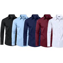 H 37347 Elastic Solid Color Shirt ��ɫ�������� �羳ŷ��