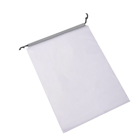 Blank Transparent Frosted Beam Rope Bag Clothes Shoes Socks Storage Bag Plastic Packaging Bag Printed logo