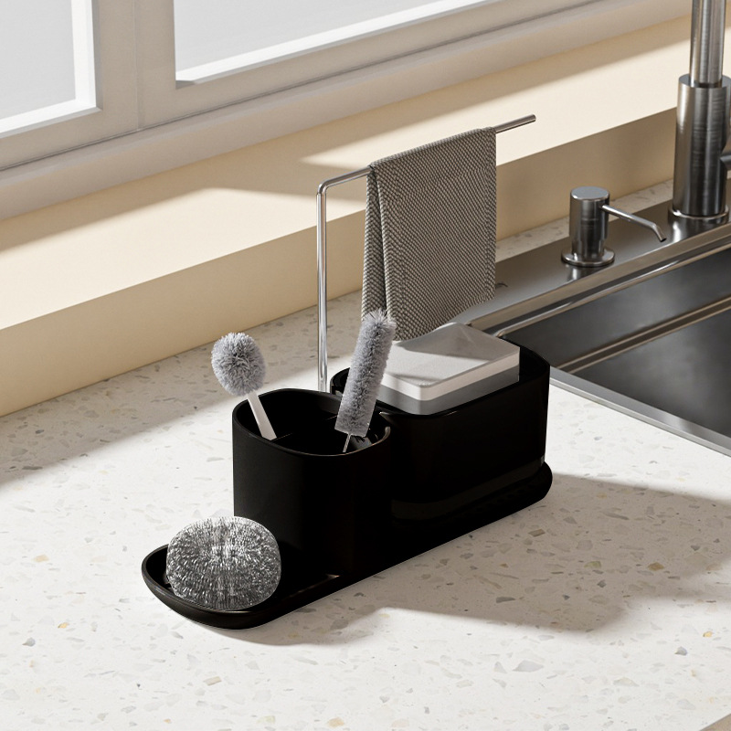 Push-tipo hogar automático líquido caja de escritorio desinfectante de manos caja de almacenamiento de baño encimera toallero caja de jabón creativo