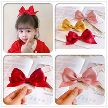 出口韩国在逃公主顶夹女童红色立体蝴蝶结发夹可爱百搭儿童夹发饰