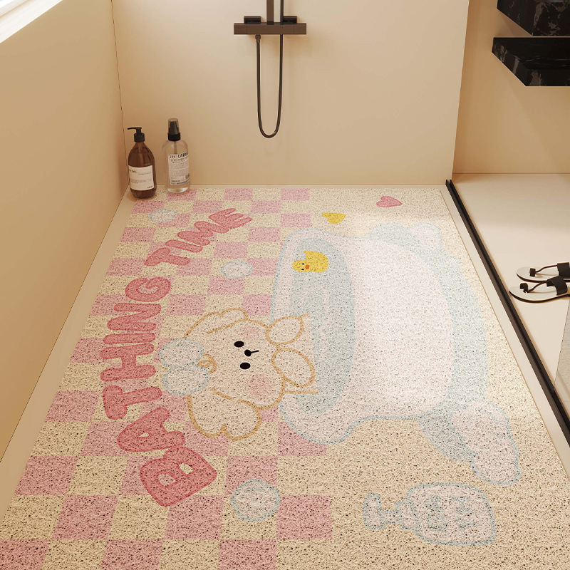 アニメ浴室マットは透かし彫りの糸輪滑り止めマットシャワー室の子供が風呂に入って水を落とすのを防ぐマットの現物を裁断することができる|undefined