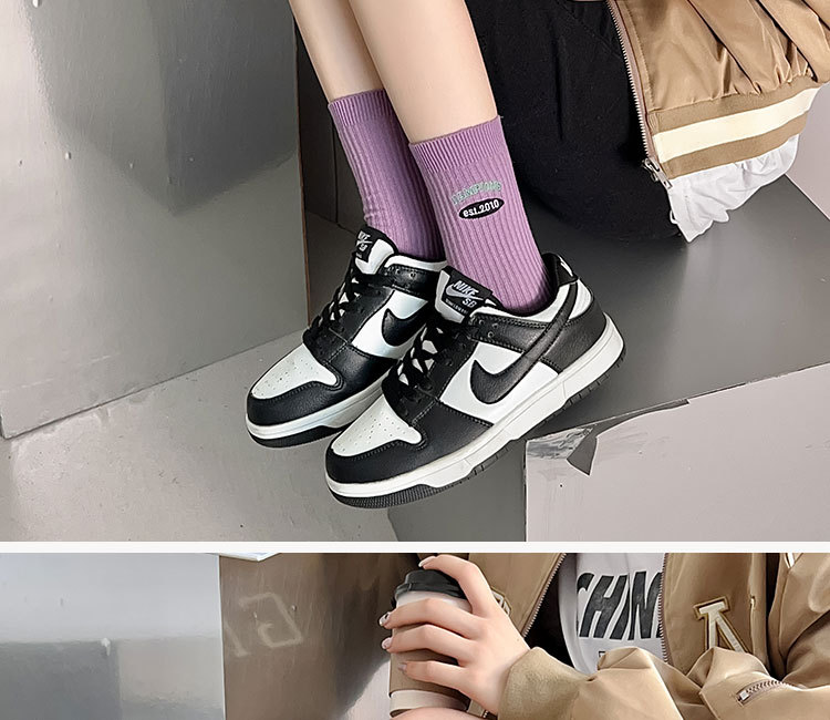57g Weight Socks Classification Socks Lingerie Type Cotton Fabric Type A Pair Quantity Daily, Shopping Occasion Color Block Pattern All Seasons Season Women's Gender Sweet Style Women's Lady Sweet Color Block Cotton Crew Socks A Pair 8