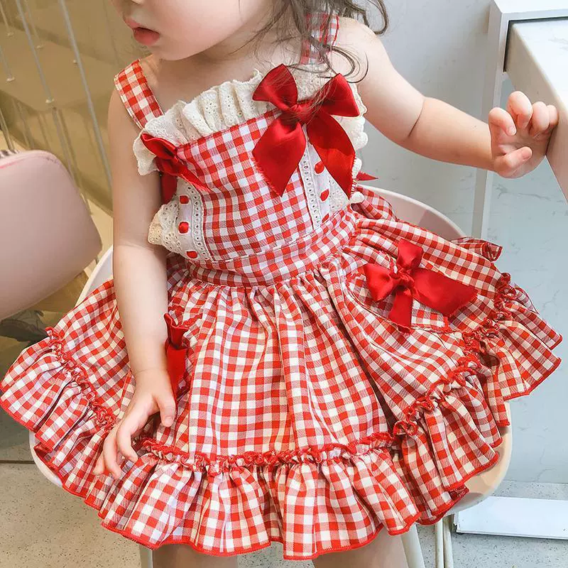 Юбка с бантом, лиловый костюм принцессы, платье, летняя одежда, стиль Lolita, детская одежда